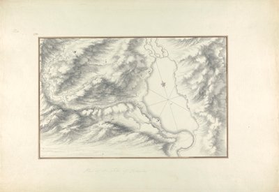 ティベリア湖の平面図 作： Giovanni Battista Borra
