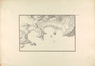 その港でハリカルナッソスの地形図 作： Giovanni Battista Borra