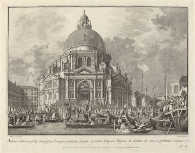 総督のサンタ・マリア・デッラ・サルーテへの年次訪問、17631766。 作： Giovanni Battista Brostoloni