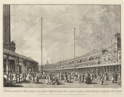 コーパス クリスティの日の行列、サン マルコ広場、17631766。 作： Giovanni Battista Brostoloni