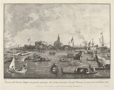 サン・ニコロ・ディ・リドを出発するブチントロの総督、17631766。 作： Giovanni Battista Brostoloni