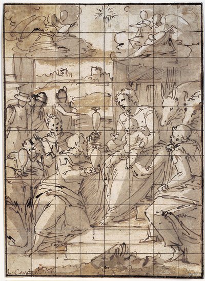 王たちの崇拝 作： Giovanni Battista Castello