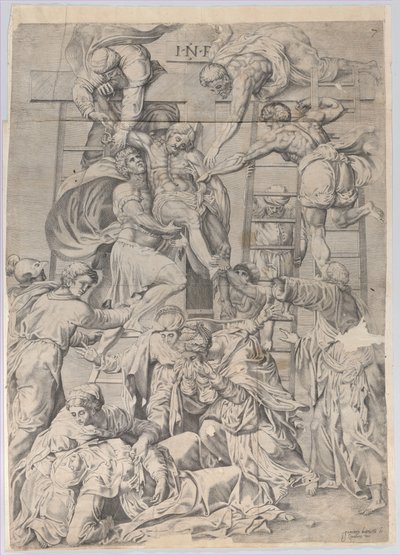 十字架からの降下、1550-1600。 作： Giovanni Battista Cavalieri