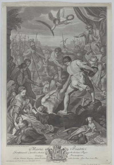 生き埋めにされたミラノの聖ヴィタリスの殉教、1776 年 作： Giovanni Battista Cecchi