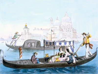 ベネチアン ゴンドラ、1850 年頃。 作： Giovanni Battista Cecchini