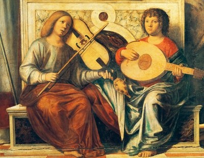 楽器を演奏するケルビムたち 作： Giovanni Battista Cima da Conegliano