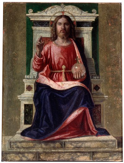 キリストが即位した、世界の救い主、c1505。 作： Giovanni Battista Cima da Conegliano