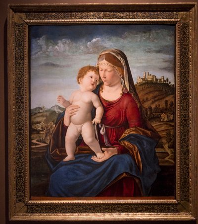 聖母子像（油彩・キャンバス 作： Giovanni Battista Cima da Conegliano