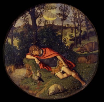 Sleeping Endymion、1505-1508 作： Giovanni Battista Cima da Conegliano
