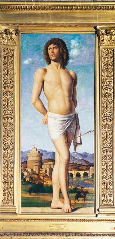 聖セバスチャン、1502年頃（パネルに油彩） 作： Giovanni Battista Cima da Conegliano