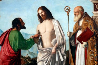 聖トマスの不信感 作： Giovanni Battista Cima da Conegliano