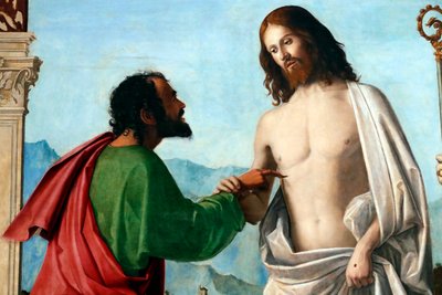 聖トマスの不信感 作： Giovanni Battista Cima da Conegliano
