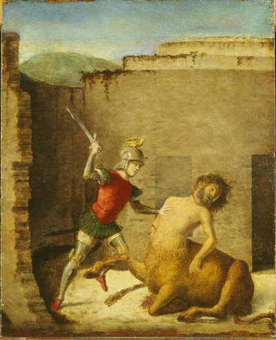 テセウス殺害ミノタウロス、1505 作： Giovanni Battista Cima da Conegliano