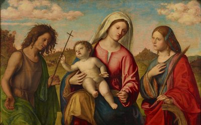 聖母子と聖カタリナ、洗礼者ヨハネ、1515年頃 作： Giovanni Battista Cima da Conegliano