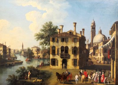 18世紀後半のドロ近郊のブレンタの景色。 作： Giovanni Battista Cimaroli
