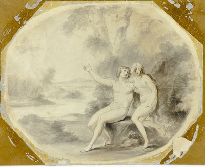 楽園のアダムとイブ 作： Giovanni Battista Cipriani