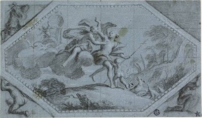 ヴィーナスとアドニスの天井装飾 作： Giovanni Battista Cipriani