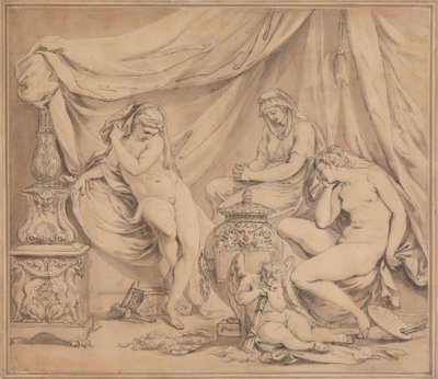 ミケランジェロを追悼するモニュメントのデザイン 作： Giovanni Battista Cipriani