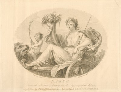 Francescco Bartolozzi（1727-1815）によって彫刻された地球は、ロンドン、1803（リソ）を公開 作： Giovanni Battista Cipriani