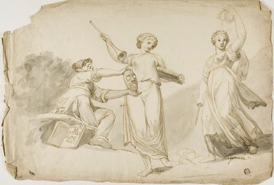 タリア、クリオ、メルポメネー 作： Giovanni Battista Cipriani