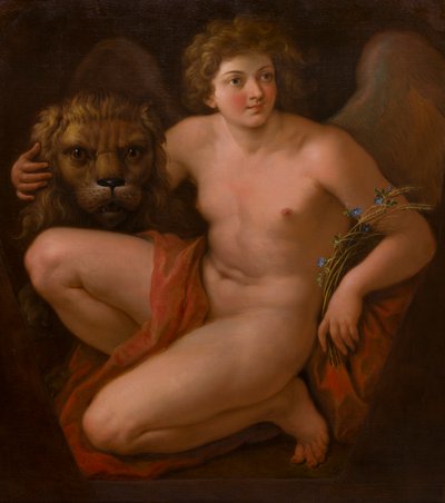 一対の寓意画の2番目：平和と豊かさ、c.1747-85（キャンバスに油彩） 作： Giovanni Battista Cipriani