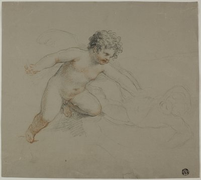 闘う2人のプッティ 作： Giovanni Battista Cipriani