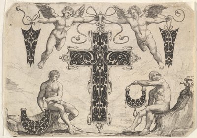 十字形のペンダントとその他の 4 つのモチーフ、1622 年。 作： Giovanni Battista Costantini