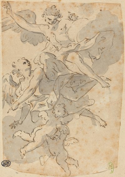 天使とプッティ 作： Giovanni Battista Crosato