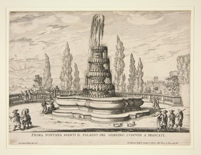 フラスカーティのルドヴィージ宮殿の庭園の噴水 作： Giovanni Battista Falda