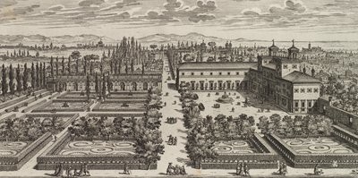 1677 年以降のヴィラ メディチの眺め。 作： Giovanni Battista Falda