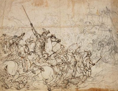 ゾウやオリエンタルとの戦闘シーン 作： Giovanni Battista Foggini