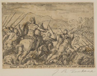 ロムルスを攻撃するアクロン 作： Giovanni Battista Fontana