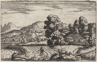 種まきのたとえのある山岳風景 作： Giovanni Battista Fontana