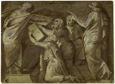 ローマ人に法を授けるヌマ・ポンピリウス 作： Giovanni Battista Galestruzzi