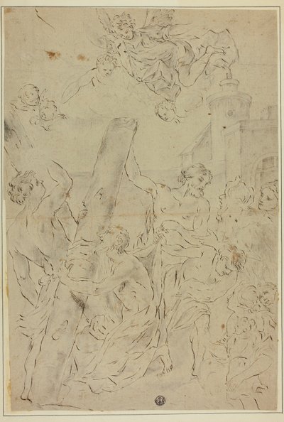 十字架を崇める聖アンデレ 作： Giovanni Battista Gaulli