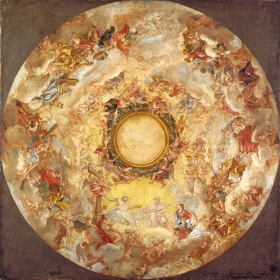 聖アグネス、天に召される 作： Giovanni Battista Gaulli