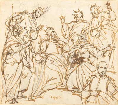ダビデと総主教と寄付者 作： Giovanni Battista Maganza II