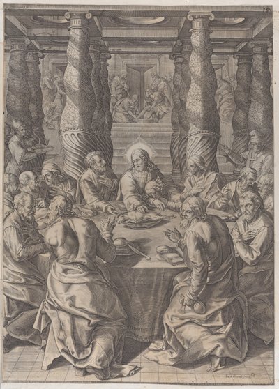 最後の晩餐、約。 1580年。 作： Giovanni Battista Mazza