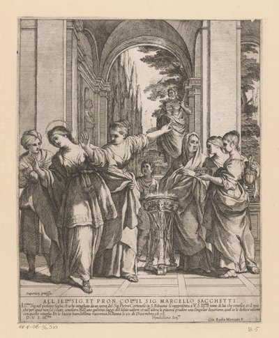 聖ヴィヴィアンは異教の神々への生贄を拒む 作： Giovanni Battista Mercati