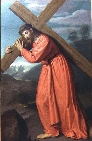 十字架を背負うキリスト 1565年頃 作： Giovanni Battista Moroni