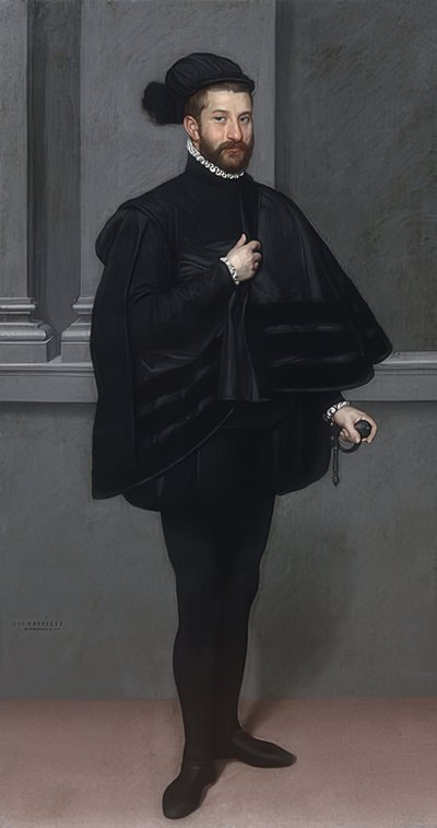 黒の騎士。 1567 作： Giovanni Battista Moroni