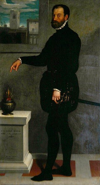 セッコ・スアルド伯爵の肖像 作： Giovanni Battista Moroni