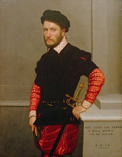 ドンガブリエルデラクエバの肖像、アルバカーキ公爵（1525年-71年）1560 作： Giovanni Battista Moroni