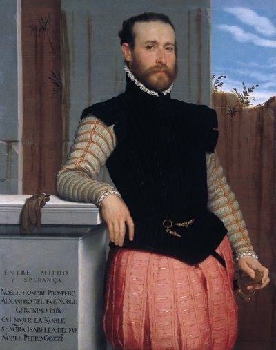 プロスペロ・アレッサンドリの肖像 作： Giovanni Battista Moroni