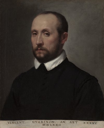 ヴィンチェンツォグアリニョーニの肖像、c。 1572。 作： Giovanni Battista Moroni