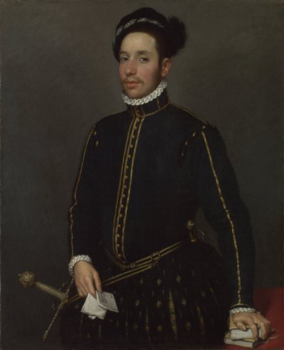 紳士の肖像ジェントルナイト、c。 1565年 作： Giovanni Battista Moroni