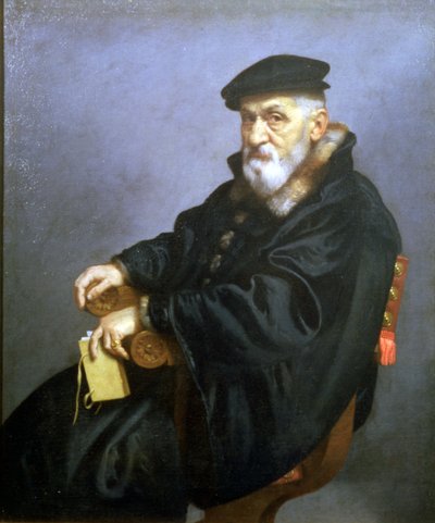 老人の肖像（油彩・キャンバス 作： Giovanni Battista Moroni