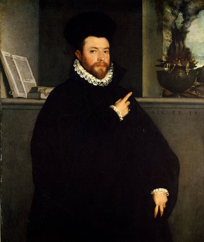ジョヴァンニ・バッティスタ・モローニによる健康な男性の肖像（1525～1578年頃） 作： Giovanni Battista Moroni