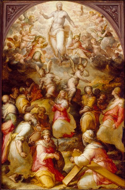 SSアグネスとヘレナと栄光のキリスト、1571年に委託 作： Giovanni Battista Naldini