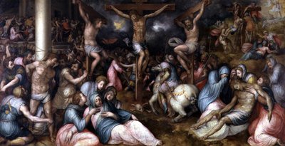 サローネ・デッレ・カップリアーテ（トラスの広間）」からの「受難」（パネル） 作： Giovanni Battista Naldini